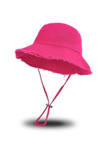 1pc Women's Denim Frayed Edge Baseball Cap, Sun Protection Outdoor Hiking Hat, Adjustable, Fashionable Daily Travel Headwear