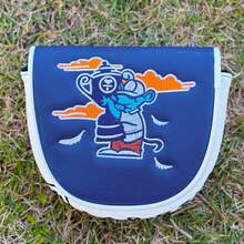 1pc For DF3 Putter Golf Club Head Cover - Magnetic Closure Scratch-Resistant PU Case With Fluffy Lining & Cute Cartoon Design, Blue Club Head (Compatible With DF3 Putter Model) - Multicolor - View 5