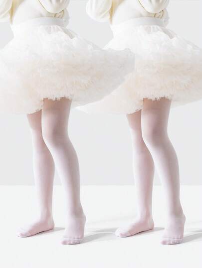 1pc Girls' Classic Solid Color Tights, Fashionable, Comfortable, Versatile Leggings, Soft, Lightweight, Breathable, Suitable For Performance, Party, Holiday Gift, School, And Daily Wear, Spring/Summer