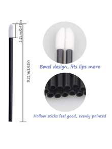 50pcs Lipstick Makeup Brushes, Multi-Functional Nylon Bristles, Unscented, Normal Skin, ABS Plastic Handle, Eyeshadow & Lipstick Brushes, Cotton Swab Alternative - Multicolor - View 3