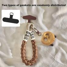 1pc Cute Beige Bear Head, Star, Cat, Fish Pendant Keychain, Suitable For Phone Case, Car Keys, Accessories - Multicolor - View 22
