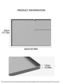 1 片硅胶洗衣机烘干机顶盖垫，大号 25.98*17.72 英寸，多功能防滑防水防尘 - 彩色 - 查看 3