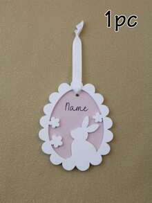 LICVIC Custom Easter Eggs Ornaments-With Rabbit Pattern, Personalized Easter Basket Stuffers, Customized Name Easter Decorations, Customizable Easter Tree Decorations, Easter Gifts, Party Decor, Room Decor, Living Room, Couples, Family, Friend, Kids Gift - Style a - View 17