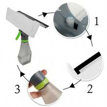 1pc Multi-Functional Cleaning Tool - Can Spray, Scrape, And Wipe, Suitable For Bathroom Glass, Window Glass, Home Glass Cleaning, Car Glass Scraper 3-In-1 Cleaner - Multicolor - View 8