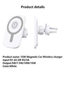 15W Gravity Sensing Wireless Car Charger, Compatible With Apple, , Android QI Standard Smartphones With Wireless Charging Function, For IPhone 8/X/11/12/13/14/15/16/17 Series Wireless Charger - A - View 10