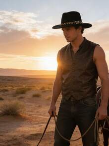 1pc Gray Felt Fedora Hat, Wide Brim Design With Leopard Print Band & Metal Buckle Decor, Chic & Stylish For Casual, Commute, Street Wear, Unique & , Multi-Color Options To Match Various Outfits