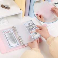 10/20个A6尺寸活页夹口袋，6孔现金预算信封，用于预算编制，透明PVC无拉链活页夹袋，活页袋，插入页，防水文件文件夹袋 - 套裝 - 查看 5