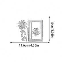 Creative Grids And Flowers Metal Cutting Dies, DIY Scrapbooking Album And Embossing Stencil, Greeting Card Making Tool, Card Paper Cutting Crafts ,Gift Card Making Template Die Cuts. - Silver - View 11