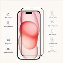 3-In-1 Set: 3pcs Screen Tempered Glass Film + 3pcs Camera Lens Film, Compatible With IPhone 15 Pro Max/15/15 Plus/15 Pro, 9H High Definition Glass, Anti-Scratch, Anti-Fingerprint - 3+3 Transparent - View 4