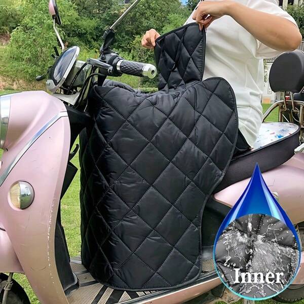 Electric Scooter Windshield Cover, Detachable & Thickened, Double-Sided, Fleece Lining, Suitable For Small Electric Bicycles In Autumn/Winter