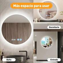 Espejo Con Luz Led Para Baños Touch Antivaho 3 Modo 50x50cm Ch50-1 - CH50-2 - Ver 10
