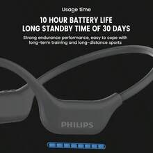 PHILIPS TAA6609C Open-Ear Bluetooth 5.4 Sports Earphones, Bone Conduction Microphone, 32g Lightweight Titanium Alloy Frame, IP66 Dust & Sweat Resistant, 10-Hour Battery Life, AI Noise-Canceling Calls, Suitable For Running, Cycling, Gym And Outdoor Sports - Multicolor - View 8
