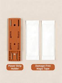 1/10 件装免打孔粘性插座支架，电源条支架，固定牢固，易于安装，整理桌面，适用于厨房、家庭、办公室（白色、橙色、绿色） - 彩色 - 查看 14