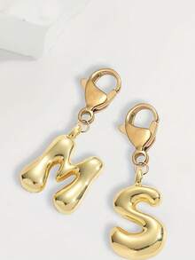 1Pc Lucky Keychain, Letters A-Z Pendant, Shiny Alloy Bag And Backpack Pendant, Perfect Gift For Birthdays And Special Occasions Keychain Ring Bag Backpack Pendant Car Pendant Gift For Women And Men, Wallet And Handbag Additions, Bag Pendant, Wallet Pendant, Lady Keychain Valentine's Day Gifts For Women: Car Keychains - Multicolor - View 3