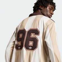 Adidas Originals Men's BRIT HME JERSEY POLO Knit Collared Long Sleeve TKV6875 - Brown - View 5