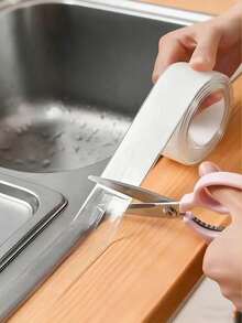 1条防霉透明硅胶密封条，防水PVC填缝胶带，适用于厨房和浴室缝隙、台面、炉灶、水槽和马桶，易于使用和裁剪，适合万圣节/圣诞节装饰 - 彩色 - 查看 12