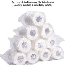 7 Rolls Self-Adhesive Bandage Rolls, Breathable Sports Tape Self-Adhesive Gel Bandage Rolls (White) - White - View 2