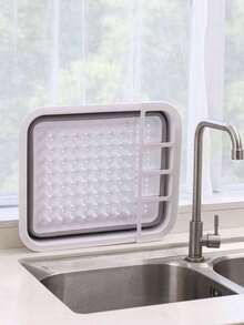 1 st hopfällbar diskställ, diskbänksorganisatör för tallrikar, skålar, bestick, hopfällbar disktorkställ - Vitt - Visa 7