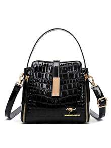 2026 NEW Women Tote Bag Luxury Designer Handbag Crocodile Pattern Leather Shoulder Bag High Quality Crossbody Bags - Black - View 4