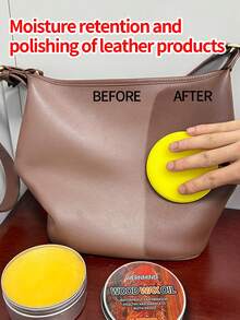 Leather Care Wax, Sofa Seat Leather Conditioner (With Polishing Sponge), Specially For Leather Goods, Used For Nourishing And Polishing Leather Bags, Shoes, Sofas, Particularly Suitable For Caring For Leather Of Any Color, Can Enhance The Luster Of Leather Goods Of Any Color.,Shoe,Spring Summer Picks,Brides Maid Gifts,Room,Bedroom Decor,Beach,Travel,For Men,For Women,Vacation,Women's Day,Travel Essentials,Wedding Favours,Y2k,Bedroom,Car Accessories Women,Kitchen Decor,Wedding,Y2k,Party,Mother's Day Gift,Bedroom Decor,Garden,Kitchen Decor,Summer,Beach,Travel Essentials,Room Decor,Squishy,Graduation - Yellow - View 7