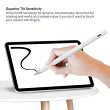 1pc Universal Capacitive Stylus Pen, High Precision And Sensitivity For Painting, Writing And Screenshotting On Tablet And Smartphone Screens, Compatible With IPhone 17 Pro Max/17 Pro/17/Air/16/15/14/13/12/11 Series, IPad Series - White - View 10