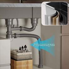 Cuixoc 39.4"L X 17.7"W Stainless Steel Kitchen Sink | Undermount & Drop-In Installation IN | Includes Faucet, Vegetable Washing Basin, Strainer Basket, Cutting Board & Cup Washer - 39.4in*17.7in/100cm*45cm - 查看 5