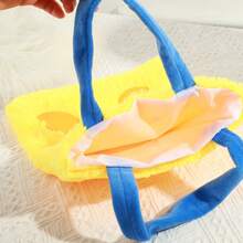 1 pieza Bolsa de lona de Pascua, Bolsa de dulces con conejo de peluche lindo, Bolsa decorativa de regalo creativo para fiestas - Multicolor - Ver 5
