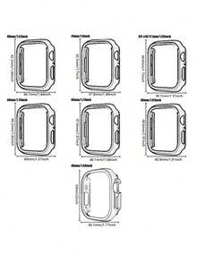 6个通用休闲时尚PC镂空防摔手表壳，保护套，兼容 40/41/42/44/45/46/49mm，适用于Series Ultra/SE/11/10/9/8/7/6/5/4，智能手表保护壳配件