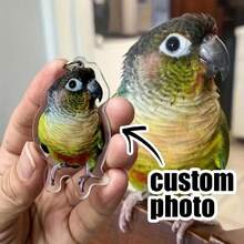 Personalized Photo Keychain, Dog Dad Gift, Customized Acrylic Ornament, Dog Keychain, Pet Photo, Logo Printed Keychain, Family Photo Keychain - Multicolor - View 3