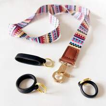 1pc Multicolor Lanyard Anti Loss Protective Strap With 6pcs Silicone Rings For Different Size Vape Device Does Not Contain Electronic Cigarettes - Multicolor - View 6