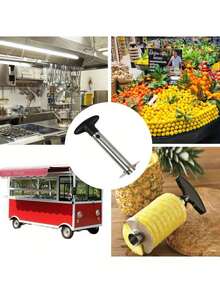 1 dụng cụ gọt và cắt dứa bằng thép không gỉ, dễ vệ sinh, thích hợp sử dụng trong kinh doanh, gia đình, khách sạn, nhà hàng, siêu thị và xe bán đồ ăn (kiểu ngẫu nhiên). (Sản phẩm này được làm bằng thép không gỉ, và trong quá trình vận chuyển, do sự va đập mạnh của người vận chuyển, sản phẩm có thể bị trầy xước nhẹ, nhưng những vết trầy xước này sẽ không ảnh hưởng đến việc sử dụng bình thường!) - Nhiều màu - Xem 10