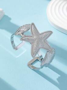 1 Pc Summer Vocation Sea Starfish Shell Beach Cuff Bangle Bracelet For Women - A8909 - View 15