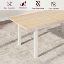 Techigher 5 Pieces Dining Table Set For 4-6, 63" Extendable Dining Room Table Set For 4, Kitchen Table With Benches And Stools, Kitchen Table Set, Dinner Table Set For 6 - Wood-colored Table Only - View 6