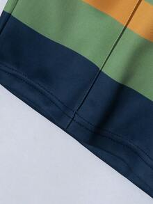 Ensemble 2 pièces pour hommes, printemps/été, couleurs vives : polo à manches courtes imprimé 3D + shorts, tenues confortables - Vert - Voir 6