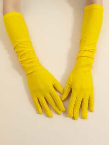 1 đôi găng tay dài nữ màu trơn, chất liệu lụa sữa co giãn, thích hợp cho các bữa tiệc trang trọng. - Nhiều màu - Xem 12