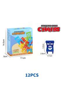 18件套叠叠乐游戏，儿童益智玩具，桌面游戏凳，亲子互动玩具。适合家庭休闲时光/圣诞节/圣诞游戏，儿童玩具，游戏，圣诞节，儿童玩具，STEM玩具，家庭游戏，游戏玩家礼物，游戏，圣诞游戏，儿童玩具，游戏，圣诞游戏，儿童玩具 - 彩色 - 查看 3