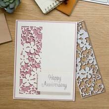 创意蕾丝切割模具、DIY剪贴簿相册和压花模板、贺卡制作工具、卡片纸切割工艺品、礼品卡制作模板模切。 - 銀色 - 查看 3