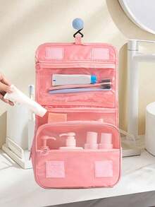 1pc Multi-Functional Travel Makeup Bag, Multi-Layer Cosmetic Organizer Bag, Waterproof Hanging Toiletry Bag, Makeup Brush Holder, Portable Handbag, Perfume Storage Box, Suitable For Toiletries, Pens, Eyeshadow Brushes, Sanitary Napkins, Lipstick, Makeup Pencils, Lip Gloss, Skincare Products, Digital Products, Christmas Gift, Valentine's Day Gift, Suitable For Mother, Friends, Teachers,Pouch,Makeup Pouch,Travel Essential - Multicolor - View 8