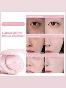 NOVO 气垫遮瑕膏，持久保湿控油粉底，适合混合性/干性肌肤，时尚少女妆容，新年、角色扮演、情人节礼物、生日、派对必备，最佳色号 - 01#白皙色 - 查看 2