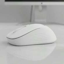 Lenovo N560 Wireless Mouse, Ergonomic Design, 2.4G Three-Mode Mouse With BT 3.0/5.2, 800/1200/1600 DPI Optical Tracking, Compatible With PC/Laptop/Tablet/Smartphone, Gaming And Office Computer Mouse - White - View 1