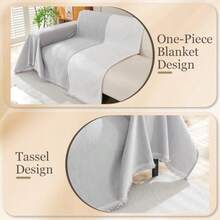 Gugxiom Cubre Sillones Ajustables Antideslizante Lavable A Máquina Cubre Sofa Protector Antiarañazos de Gatos Cubre Salas esquineras en L Gris Claro 180 * 260cm - Gris Claro - Ver 4