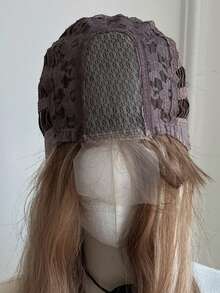 4*1 Peluca sintética ondulada de 26 pulgadas con encaje, degradado de marrón a rubio, raya al medio, cabello largo y rizado para uso diario, fiesta y disfraz (Presta atención a cómo la usas y cuidas) - Marrón - Ver 8