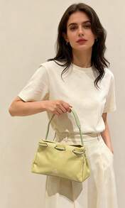 3ce Casual Versatile Minimalist Makeup Cosmetic Pouch - Lime Green - View 1