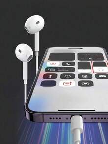 Earphone Kabel Lightning dengan Mikrofon dan Kontrol Volume, Kompatibel dengan iPhone, Stereo HiFi Tahan Bising, Kompatibel dengan iPhone 14/13/12/11/XR/XS/X/8/7, Mendukung Semua Sistem iOS. Earphone Kabel Lightning ini kompatibel dengan perangkat Apple, desain in-ear, dengan efek bass HiFi, pilihan ideal untuk bepergian dengan 14 Plus/13/12/11 Pro Max. - Putih - View 5