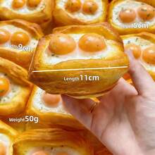 Mới năm 2026 - 1 chiếc bánh kếp hành lá mềm dẻo - Đồ chơi giảm căng thẳng mềm mại, đàn hồi chậm, mô phỏng bữa sáng chân thực, vật kỷ niệm thủ công mang tính hoài niệm, người bạn đồng hành ấm áp trên bàn làm việc & món quà thư giãn sáng tạo - Món quà hoàn hảo - Quà sinh nhật - Quà cho bé trai - Quà cho bé gái - Quà lễ Phục sinh - Quà ngày Valentine - Nhiều màu - Xem 4