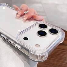 适用于 17/Ai/17 Pro/17 Pro Max 的手机壳和屏幕保护膜套装，高透明度，防护性强，轻薄，防黄变 - 透明 殼+強化膜 - 查看 5