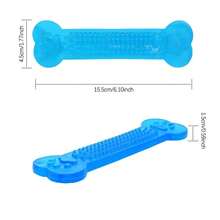 Pet Dog Chew Toys Rubber Bone Toy Aggressive Chewers Dog Toothbrush Doggy Puppy Dental Care For Dog Pet Accessories Dog Chewing Toys Durable Rubber Bone Puppy Teeth Cleaning Dental Care Multi Layered Textured Design Energy Release Mul - Multicolor - View 2