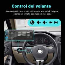 Carsapro Auto Estéreo Pantalla 1Din Táctil Carplay Inalámbrico Android Auto  6.9 Pulgadas estéreo para carro Mirrorlink pantalla Bluetooth FM USB TYPE-C 12 Leds Cámara - L6400 - Ver 6
