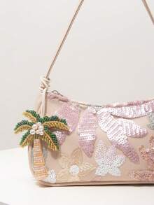 (Họa tiết ngẫu nhiên) Túi đeo vai thêu hoa đính sequin, trang trí thanh lịch cho tiệc tùng/dạ hội/đám cưới, ví nữ sang trọng, quà tặng cho người yêu, quà tặng ngày Valentine. - Nhiều màu - Xem 4