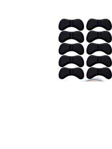 5双/套纯色鞋跟贴，耐磨缓冲鞋跟保护垫，粘性鞋垫，现代无纺布防滑鞋跟衬垫，适合日常使用